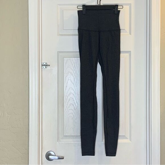 Lululemon Wunder Under Leggings Heathered Gray Leggings Size 2 - Picture 7 of 8